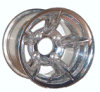 5 Spoke Polished Aluminum Golf Cart Wheels