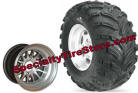 Aggressive 22x10-10 Golf Cart Tire with 14 spoke golf cart wheel