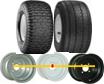 Golf Course Approved Golf Cart Tires with Extra Traction Golf Cart Tires on Steel Wheels