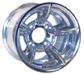 Polished Golf Cart Wheels Styled With Five Spokes