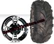 Aggressive Golf Cart Tires on 4 Double Spoke ITP SS112 Golf Cart Wheels