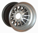 14 Spoke Golf Cart Wheel Styled With Black Accents