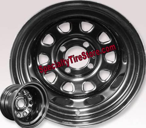 ITP Type 7 Golf Cart Wheels in Black