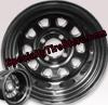 Black aluminum golf cart wheels