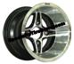 Crusader Golf Cart Wheels with Inset Black Accents