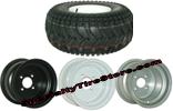 Mud Golf Cart Tires on Steel Golf Cart Wheels