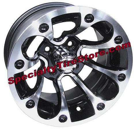 Rhythm Golf Cart Wheels Styled with Black Accents