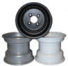 Golf Cart Wheels Styled in Black, White or Silver Steel